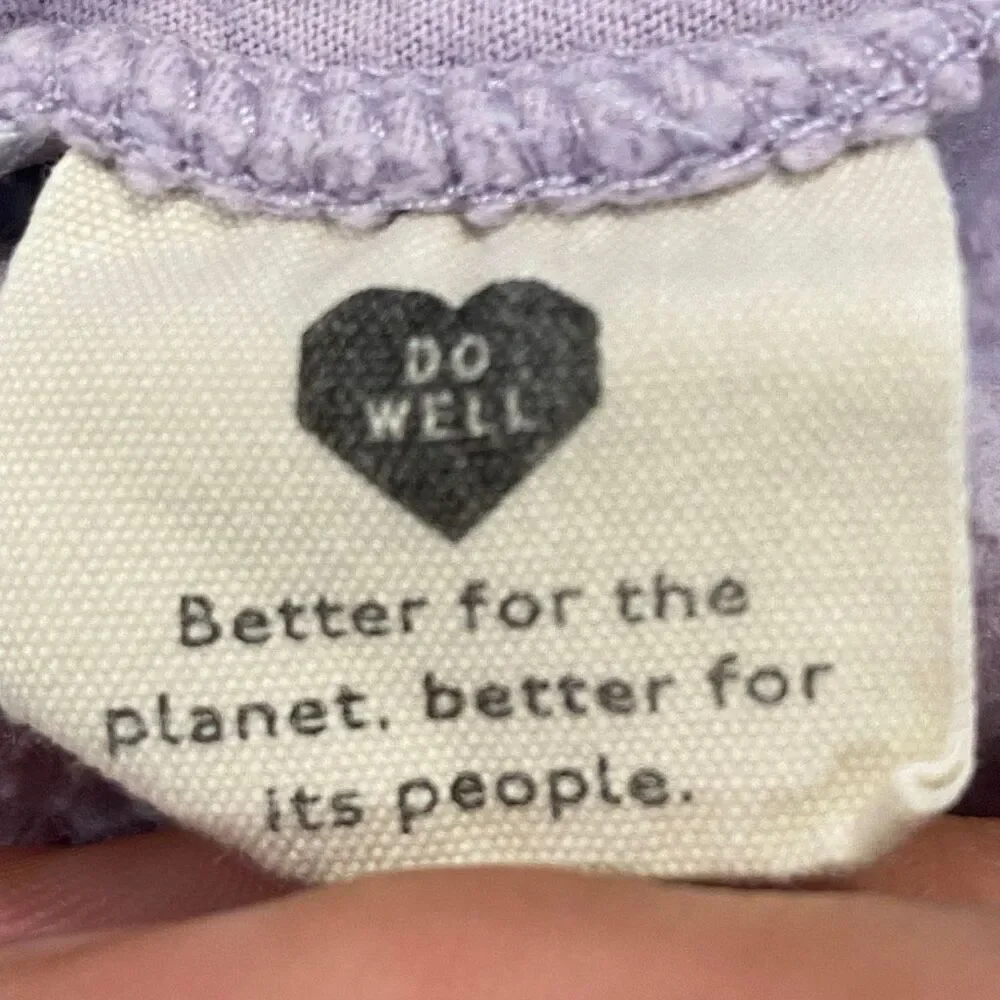 Madewell MWL Lavender Cropped Sweatshirt Small Organic Cotton Boxy Pullover